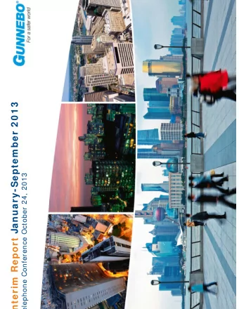 nterim  Report January-Septem ber 2 0 1 3  elephone Conference October 24, 2013  CEO Comments