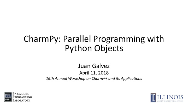 charmpy parallel programming with python objects