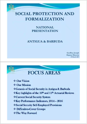 FOCUS AREAS  FOCUS AREAS  FOCUS AREAS  FOCUS AREAS  Our  Our Vision  Vision  Our  Our  Vision