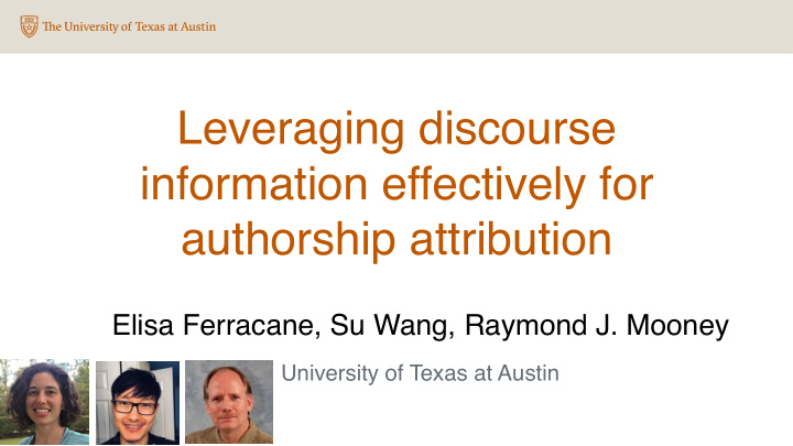 leveraging discourse information effectively for