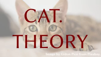 CAT.  THEORY  Image by Gidon Pico from Pixabay  =  ?  objects  morphisms  points in  morphisms from