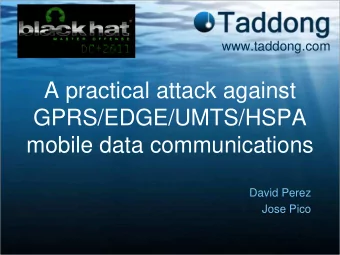 GPRS/EDGE/UMTS/HSPA  mobile data communications  David Perez  Jose Pico  Introduction  It has