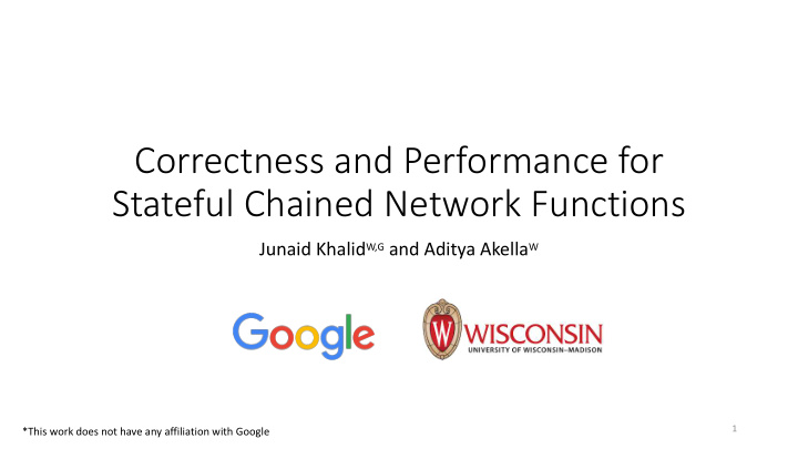 stateful chained network functions