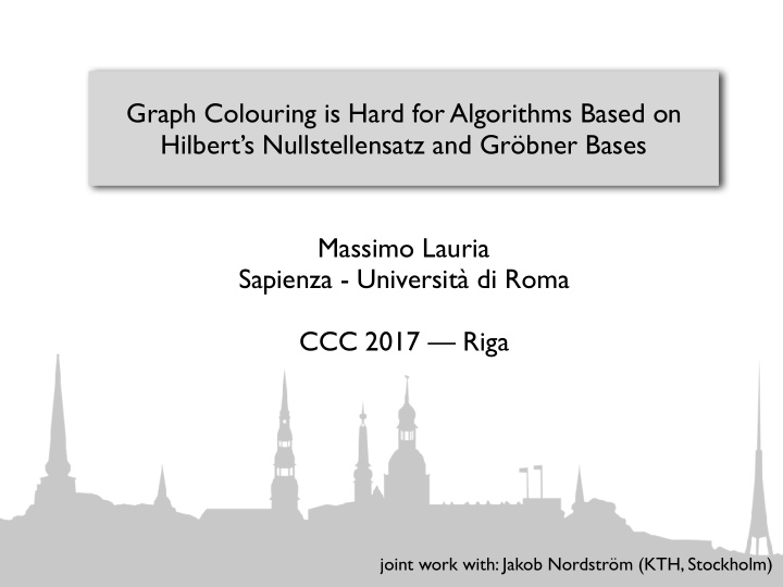 graph colouring is hard for algorithms based on hilbert s