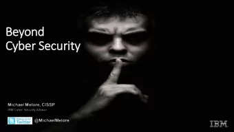 Beyond  Cyber Securit  ity  Dangerous  Toys  USB Device Impersonators  USB Killers  Man in the