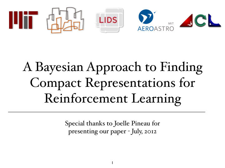 a bayesian approach to finding compact representations