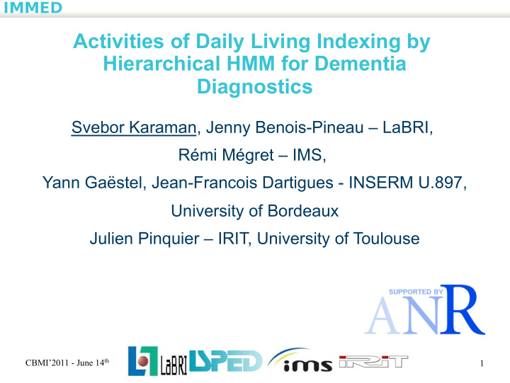 activities of daily living indexing by hierarchical hmm