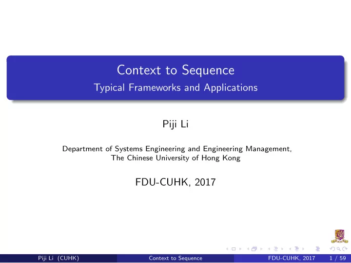 context to sequence