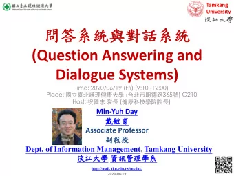 (Question Answering and  Dialogue Systems)  063)