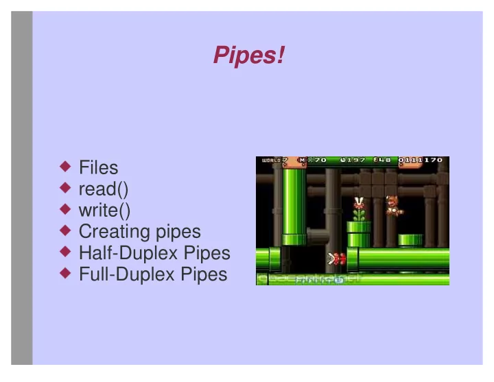 pipes