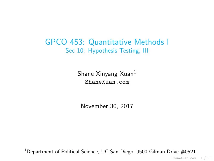 gpco 453 quantitative methods i