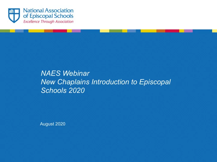 naes webinar new chaplains introduction to episcopal