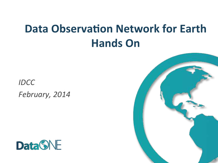 data observa on network for earth