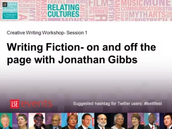 Writing fiction  on and off the page  Jonathan Gibbs / http://tinycamels.wordpress.com / Twitter: