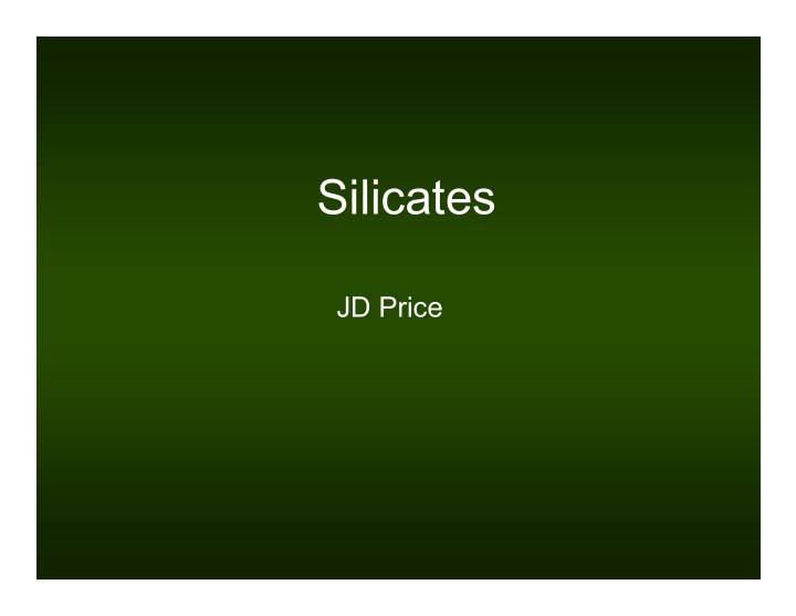 silicates