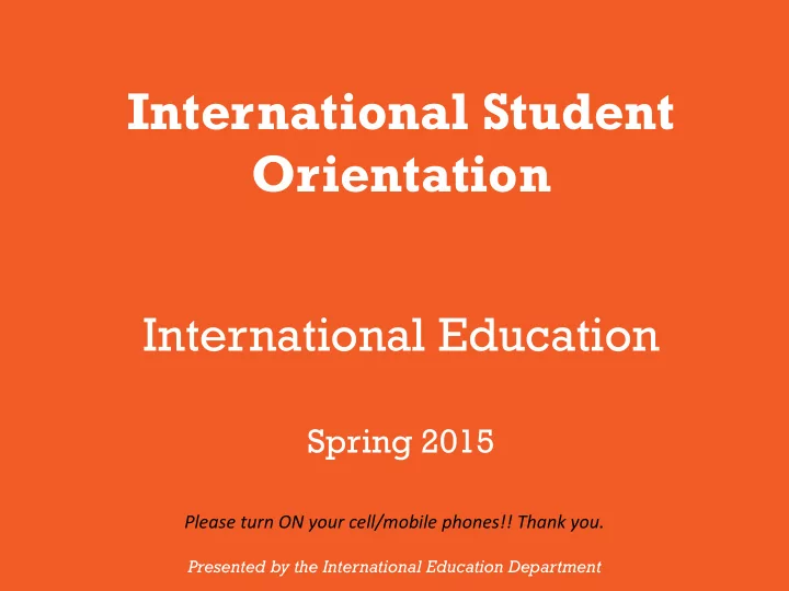 international student orientation