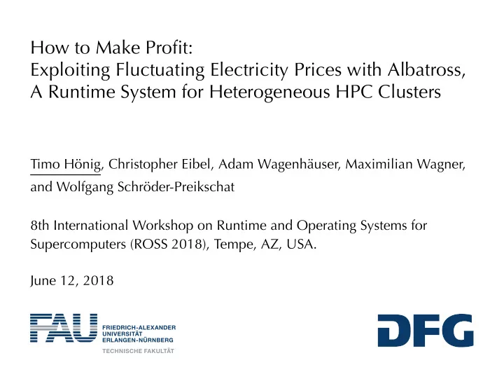how to make profit exploiting fluctuating electricity