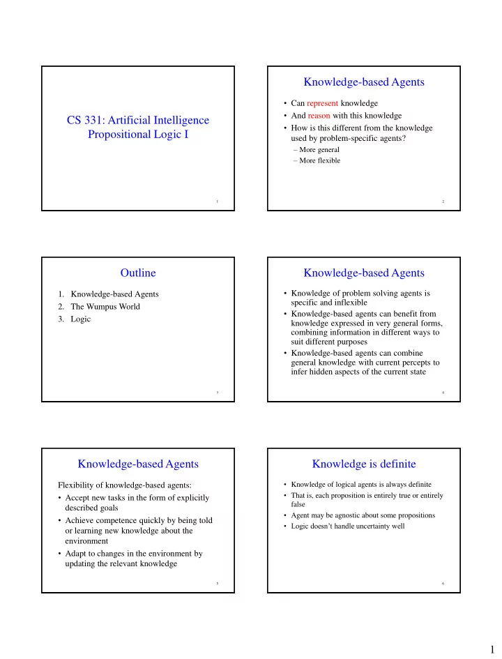 knowledge based agents