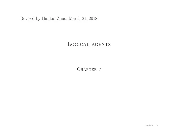 logical agents
