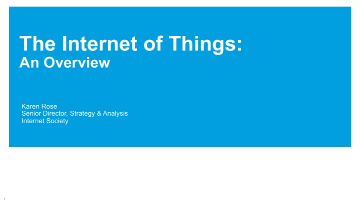 the internet of things