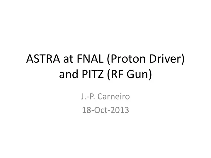 and pitz rf gun