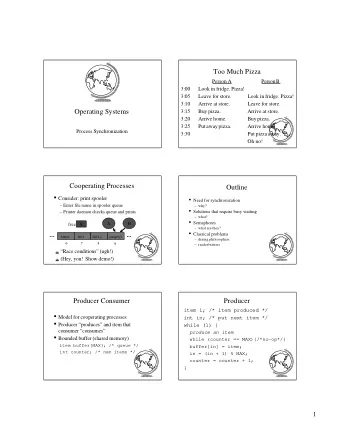 Readers-Writers  Readers-Writers  Shared:  Reader:  semaphore mutex, wrt;  wait(mutex);  int