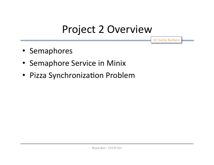 project 2 overview