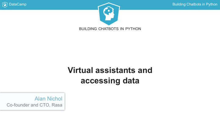 virtual assistants and accessing data