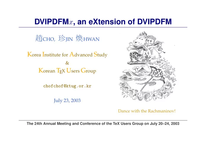 dvipdfm x an extension of dvipdfm