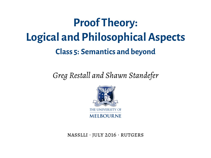 prooftheory logicaland philosophical aspects