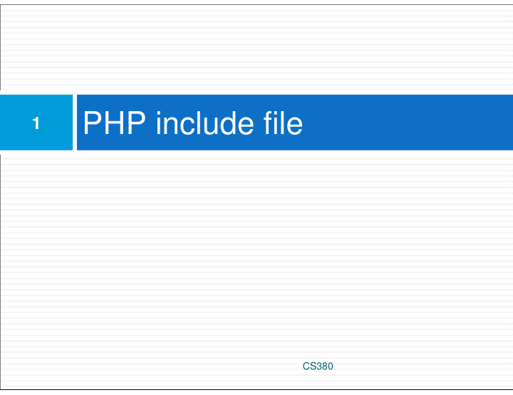 php include file