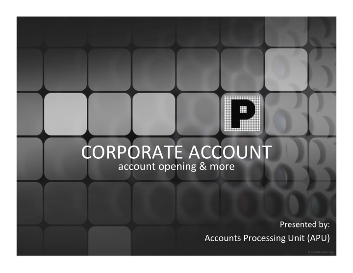 corporate account