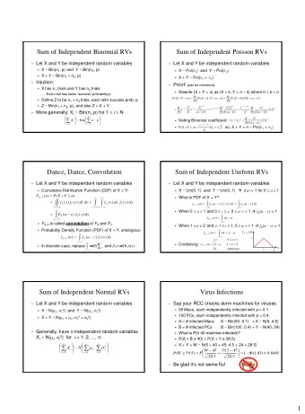 1  Discrete Conditional Distributions  Operating System Loyalty  Recall that for events E and F: