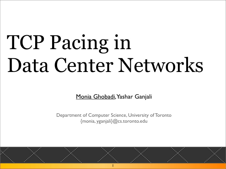 tcp pacing in data center networks