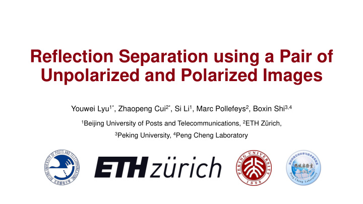 unpolarized and polarized images