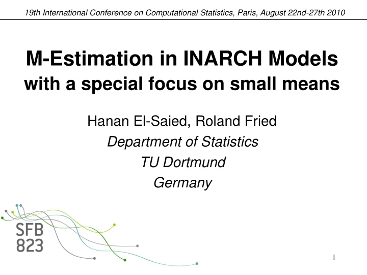 m estimation in inarch models