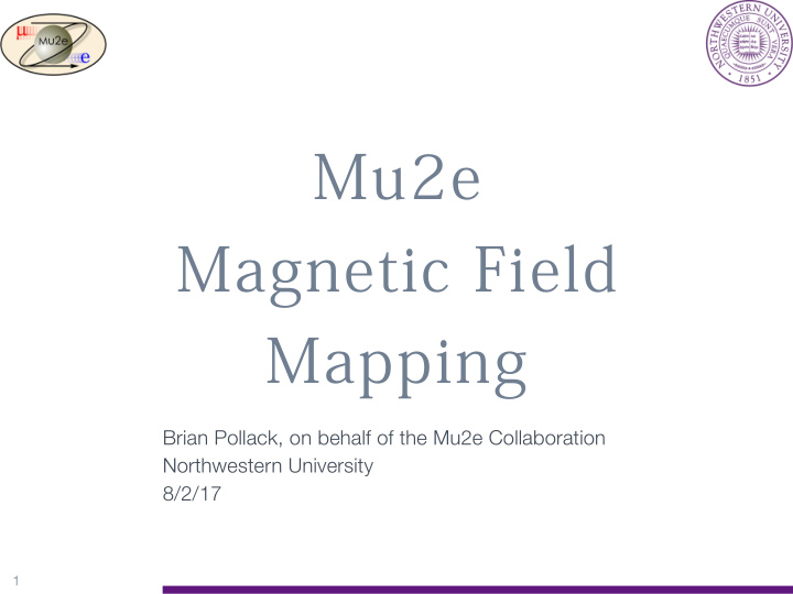 mu2e magnetic field mapping