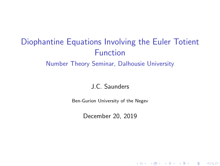 diophantine equations involving the euler totient function