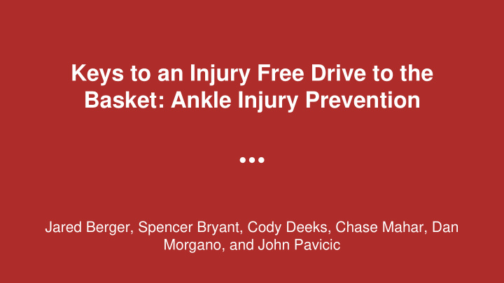 basket ankle injury prevention
