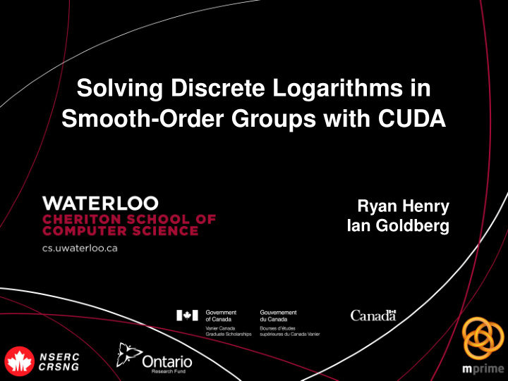 solving discrete logarithms in smooth order groups with