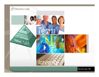 Discovery Logic / NIH  Discovery Logic, Inc.    Established in 2001    SBA 8(a) Certified in