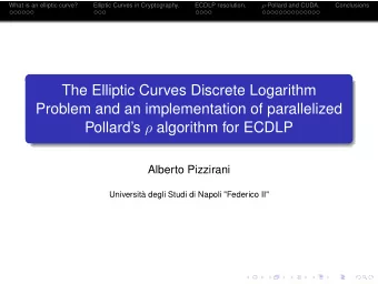 The Elliptic Curves Discrete Logarithm  Problem and an implementation of parallelized Pollards