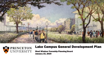 Lake Campus General Development Plan  Plan  West Windsor Township Planning Board  January 15, 2020