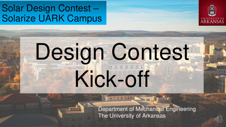 design contest kick off