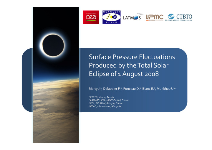surface pressure fluctuations produced by the total solar
