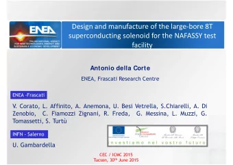 Design and manufacture of the large  bore 8T superconducting solenoid for the NAFASSY test