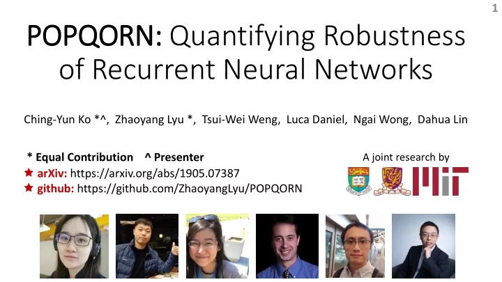 popqorn quantifying robustness