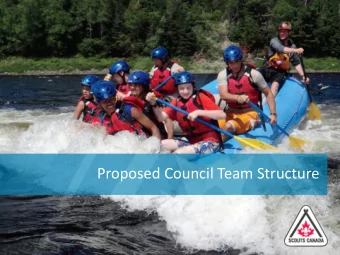 Proposed Council Team Structure  Why Scouts?  2  Mission: To help develop well rounded youth,