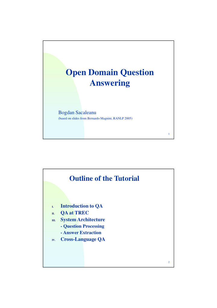 open domain question answering