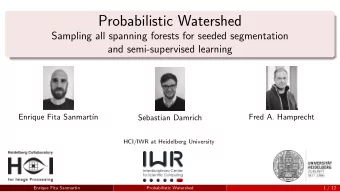 Probabilistic Watershed  Sampling all spanning forests for seeded segmentation  and semi-supervised